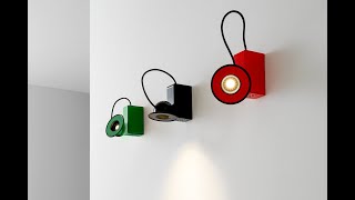 Minibox Wall Lamp 1981 by Gae Aulenti and Piero Castiglioni for Stilnovo [upl. by Suckram411]