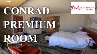 Conrad Premium King Room at Resorts World Las Vegas [upl. by Namrehs]