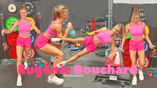 Eugenie Bouchard New Balanced Workout and Back to the Court Practice [upl. by Anitnahs993]