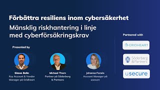 Mänsklig riskhantering i linje med cyberförsäkringskrav [upl. by Hentrich]