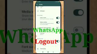 How to Logout WhatsApp Account 🔥 shorts whatsapp [upl. by Anirrehs]