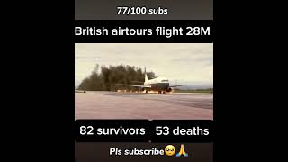 British airtours flight 28 77100 subs crash plane aviationlovers aviationgeek aviationdaily [upl. by Adriel125]