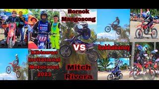 Bornok Mangosong vs Mitch Rivera at Kiblawan Invitational Motocross 2023 Bakbakanay Expert Category [upl. by Opportina]