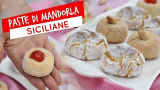 Paste di mandorla originale siciliana  RICETTA FACILE  Easy Sicilian almond cookies 😍 [upl. by Anirt]