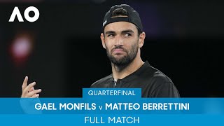 Gael Monfils v Matteo Berrettini Full Match QF  Australian Open 2022 [upl. by Esiouqrut]