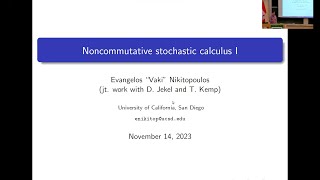 Noncommutative stochastic calculus I [upl. by Foah997]