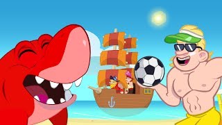 Morphle Beach adventures  Summer Cartoons for Kids with Shark and Construction vehicles [upl. by Adaha361]