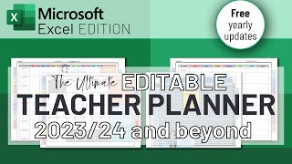 The Ultimate Editable Teacher Planner for Microsoft Excel  Comprehensive Guide [upl. by Tiffanle]