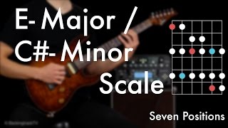 E Major  C Minor Scale  Seven Positions [upl. by Aknayirp]