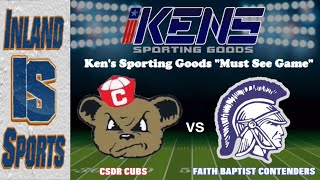 FOOTBALL Kens Sporting Goods quotMust See Gamequot  CSDR vs Faith Baptist for the 8Man Championship [upl. by Concettina]