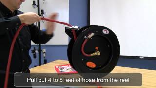 Spring tension adjustment on a hose reel with one arm [upl. by Pearl]