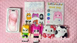 🎀paper diy🎀 HOW TO MAKE PAPER CRAFTS COMPILATION  ASMR  applefrog [upl. by Ekralc893]