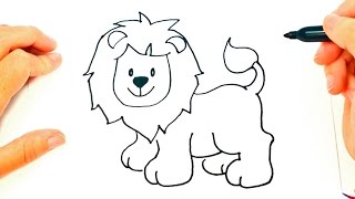 How to draw a Lion for kids  Lion Drawing Lesson Step by Step [upl. by Lurleen98]