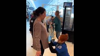 TSA pat down search under pregnant womans shirt [upl. by Adlin]