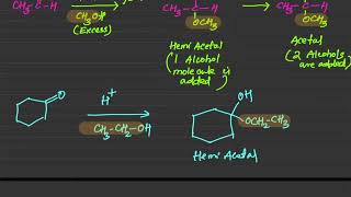 Hemiacetal and Acetal formation from aldehyde and ketone [upl. by Atalie]