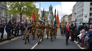 36th Ulster Division March Past Belfast City Hall 852015 [upl. by Odlanyer337]