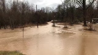 Video shows flooding in Woodville Miss on Jan 24 [upl. by Rozina]