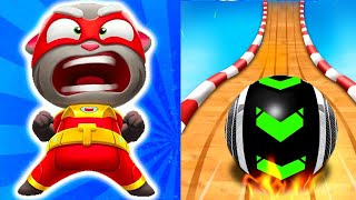 Talking Tom Hero VS Ball Run 2048 Sky EscapeAction BallsSuper Rolling Balls Funny Speed Run Tiktok [upl. by Yrallih246]