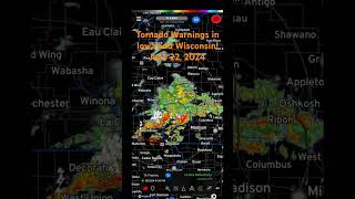 Tornado Warnings in Iowa and Wisconsin Tonight  62224 stormalert [upl. by Sivet]