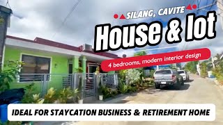 TN9C01824 Silang cavite affordable retirement home modern interior design 4 bedrooms 24 hr sec [upl. by Elamrej87]