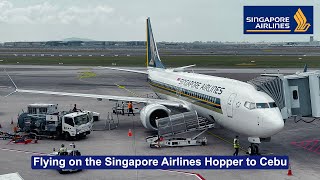 Flying on the Singapore Airlines Hopper to CEB  Boeing 737800  737 MAX 8 [upl. by Peoples744]