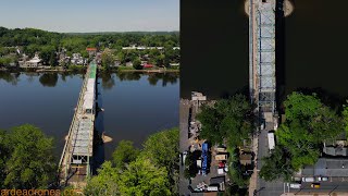 New Hope  Lambertville Bridge work in progress [upl. by Anyt357]