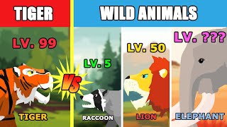 Tiger vs Animals Level Challenge S1  Animal Animation [upl. by Cupo708]