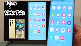 Vizio TV How To Screen Mirror Your Samsung Galaxy Android Phone Wirelessly To Your Vizio TV2024 [upl. by Frodin]