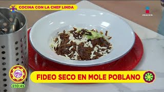 Aprende a preparar delicioso Fideo Seco con Mole Poblano  La Cocina  Sale el Sol [upl. by Gibbs854]