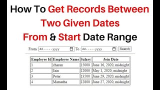 Search Records Between to and from Date Range Python Django [upl. by Rufina360]