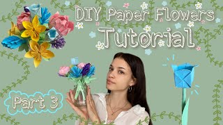 Diy Paper Flower Bouquet Tutorial 💐  Part 3 [upl. by Kruter]