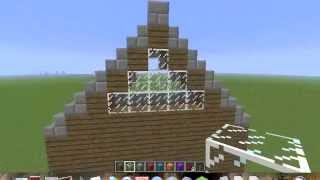 minecraft come costruire casa con il tetto a quotVquot [upl. by Balac209]