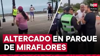 Miraflores serenos retiran a ciudadanos que bailan en parque ¿Qué dijo la municipalidad [upl. by Yahs]