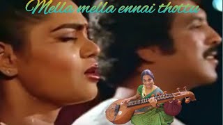 Mella Mella Ennai Thottu  Vazhkai  Ilaiyaraaja  Veena Cover [upl. by Pavyer]