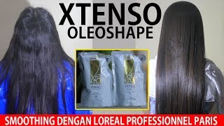 Smoothing Rambut ikal panjang dengan Loreal professionnel paris xtenso oleoshape [upl. by Cirtap199]