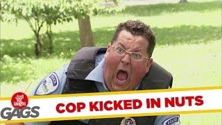 Cop Gets Kicked in the Nuts [upl. by Enelyaj]