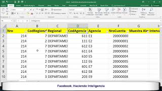 PAPELES DE TRABAJO PARA MUESTREO CON EXCEL [upl. by Uile]