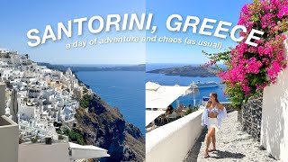 SANTORINI GREECE my first visit cable car red beach gyros donkey trail most gorgeous views [upl. by Macey]