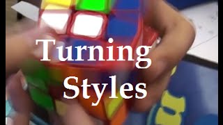 Rubiks cube Turning Styles Video [upl. by Wilmer]