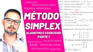 Método Simplex Algoritmo e Exercícios  Vídeo 13 Programação Linear Otimização UFSCar [upl. by Yeldahc]