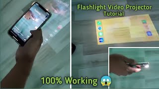 How to Mobile FlashLight Video Projector in Any Mobile 💯😱 FlashLight Projector simulator Tutorial [upl. by Elletnwahs]