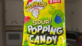 Warheads sour popping candy review [upl. by Anner283]