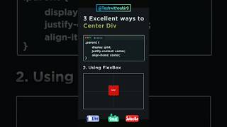 🔥Best 3 ways to make div centre 💻 css learnhtml5andcss3 webdevelopment viralshorts trenshort [upl. by Windzer]