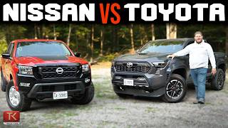 2024 Nissan Frontier vs Toyota Tacoma  A Classic Battle Between Midsize Pickups [upl. by Eneja646]