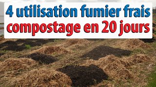 4 utilisations du fumier frais  compostage du fumier en 20 jours  permaculture [upl. by Helaina281]