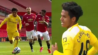 Fabio Carvalho vs Manchester United  18 Year Old TALENT  WELCOME TO LIVERPOOL 🔴 [upl. by Arimat]