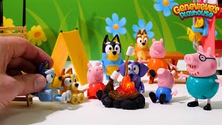 Peppa Pig and Bluey Go Camping Funny Educational Video for Kids [upl. by Aramoiz650]