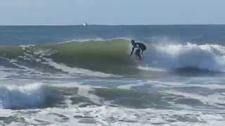 Big Surf at Narragansett Beach Raw Footage [upl. by Nelia447]