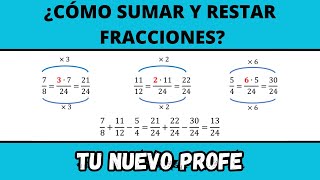 ¿Cómo sumar y restar fracciones fáciles [upl. by Eentirb]