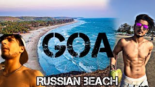 GOA RUSSIAN BEACH in Rs 400  FOREIGNERS PARTIES ARAMBOL FOOD HOTEL SCOOTY  2021  Hindi [upl. by Lachish64]